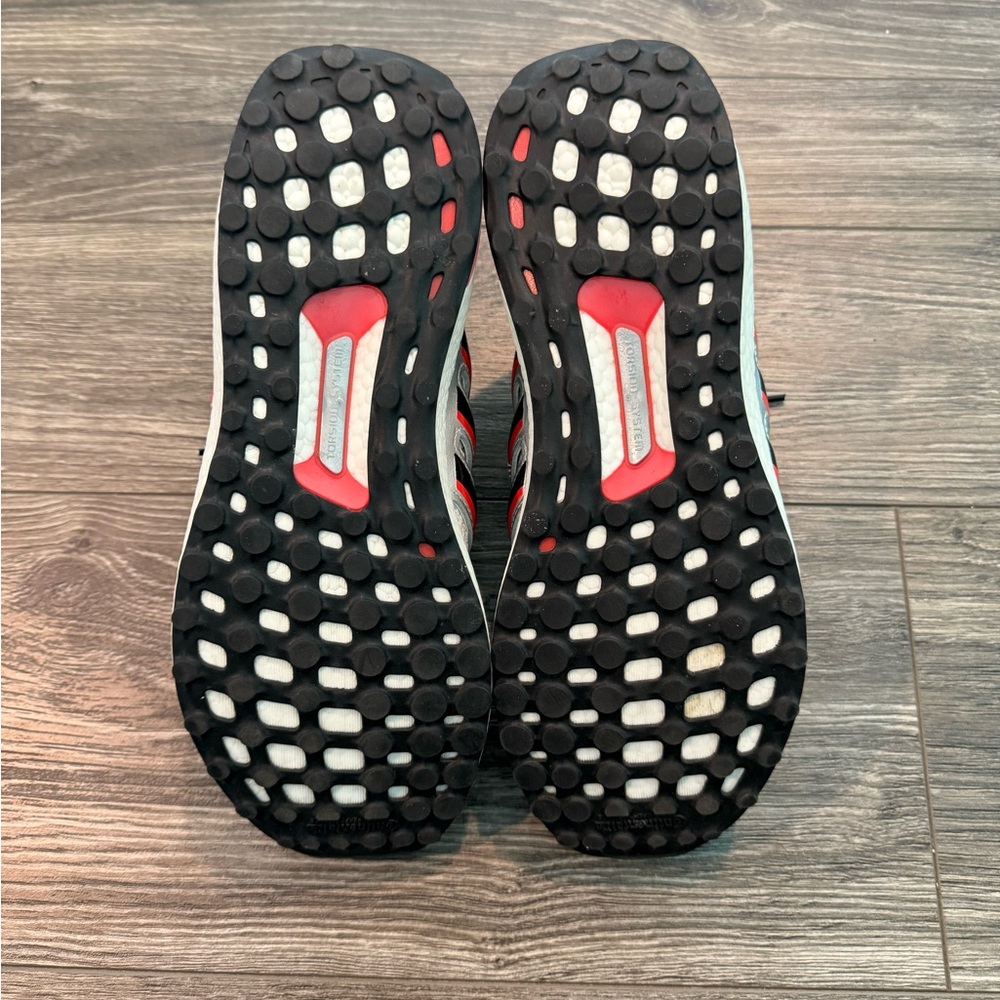 Adidas White Sneakers with Black and Red Accents - Picture 5 of 6